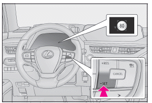 Lexus UX. Dynamische Radar-Geschwindigkeitsregelung