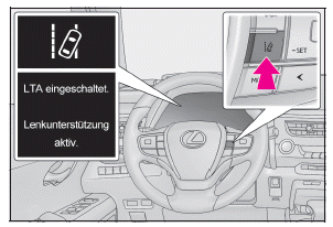 Lexus UX. LTA (Spurfolge-Assistent)