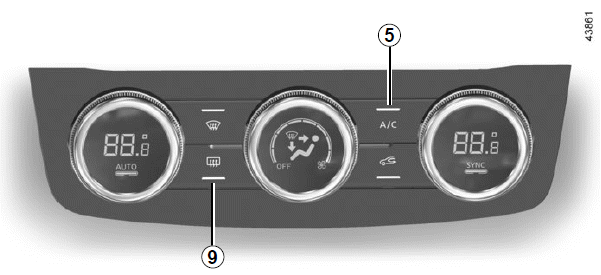 Renault Kadjar. KLIMAANLAGE MIT REGELAUTOMATIK: Bedienelement B