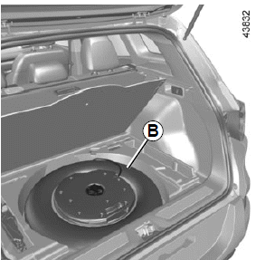 Renault Kadjar. REIFENPANNE, RESERVERAD