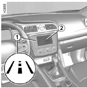 Renault Kadjar. WARNMELDUNG BEI SPURVERLASSEN