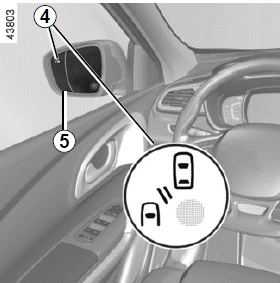 Renault Kadjar. WARNHINWEIS TOTER WINKEL