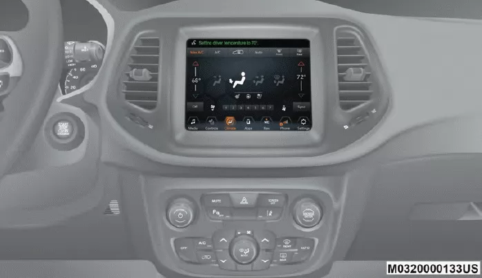 Jeep Compass. Klimaregelung