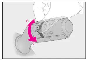 Lexus UX. Betätigen von Beleuchtung und Scheibenwischern