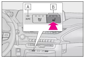 Lexus UX. Verwendung der Klimaanlage und Scheibenheizung
