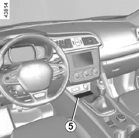 Renault Kadjar. ABLAGEFÄCHER, AUSRÜSTUNG FAHRGASTRAUM